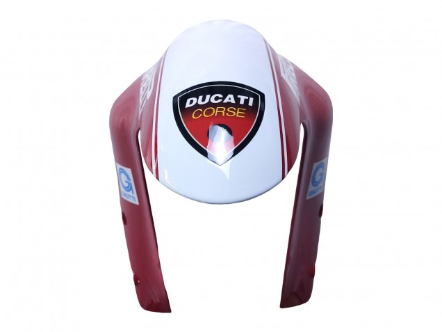2007-2014 Ducati 848/1098/1198 Motorcycle Fairings - White Red Glossy Black Valsir Xerox