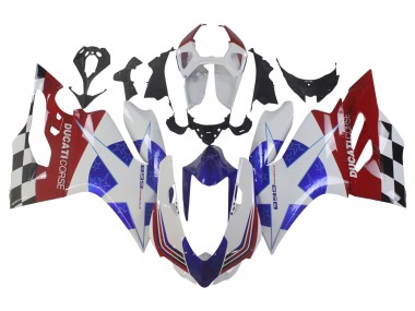 Best 2011-2014 Ducati Panigale 899 Motorcycle Fairings - White Blue Red Black