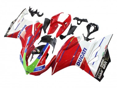 Best 2011-2014 Ducati Panigale 899/1199 Motorcycle Fairings - White Red Green Blue Glossy Black Flex-Box