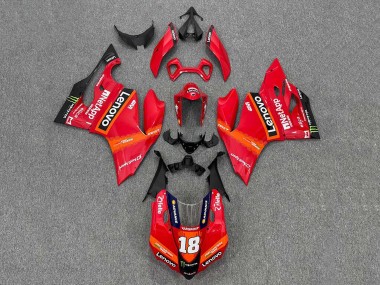 Best 2011-2014 Ducati Panigale 899/1199 Motorcycle Fairings - Red Orange Black Monster Lenovo 18