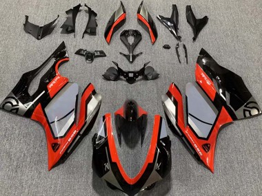 Best 2015-2020 Ducati 959 Motorcycle Fairings - Silver Red Glossy Black
