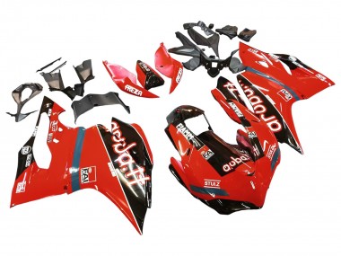 Best 2015-2020 Ducati 959/1299 Motorcycle Fairings - Red Glossy Black Fiamm