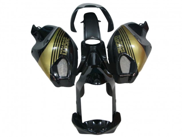 2008-2012 Ducati Monster 696 796 1100 1100S Motorcycle Fairings - Glossy Black Gold