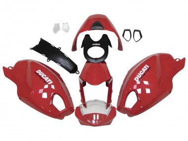 Best 2008-2012 Ducati Monster 696 796 1100 1100S Motorcycle Fairings - Red White