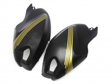 Best 2008-2012 Ducati Monster 696 796 1100 1100S Motorcycle Fairings - Matte Black Gold