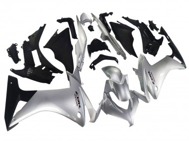 Best 2013-2015 Honda CBR500R Motorcycle Fairing - Silver Glossy Black
