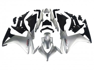Best 2013-2015 Honda CBR500R Motorcycle Fairing - Silver Glossy Black