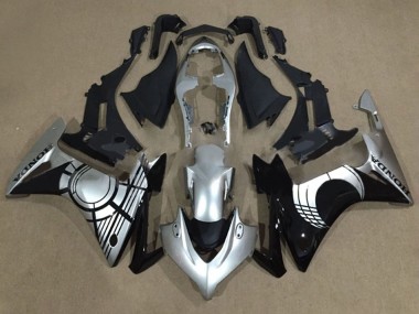 Best 2013-2015 Honda CBR500R Motorcycle Fairings - Silver Glossy Black