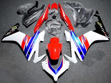 Best 2013-2015 Honda CBR500R Motorcycle Fairing - White Red Blue HRC