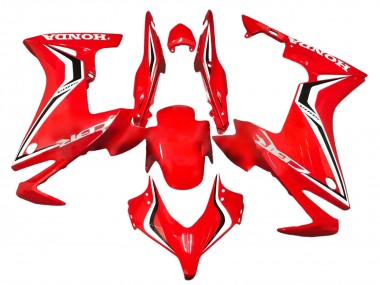 Best 2013-2015 Honda CBR500R Motorcycle Fairings - Red White Black Stripe