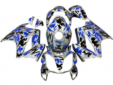 Best 2002-2013 Honda VFR 800 Motorcycle Fairings - Silver Black Blue Camouflage