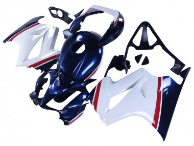 Best 2002-2013 Honda VFR 800 Motorcycle Fairings - White Red Dark Blue