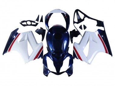 Best 2002-2013 Honda VFR 800 Motorcycle Fairings - White Red Dark Blue