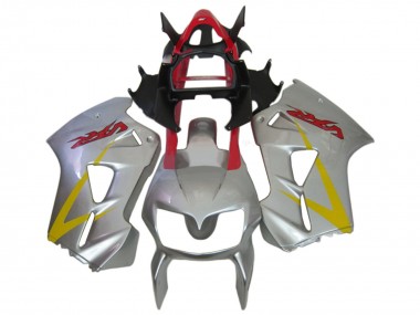 Best 2002-2013 Honda VFR 800 Motorcycle Fairings - Silver Red Yellow