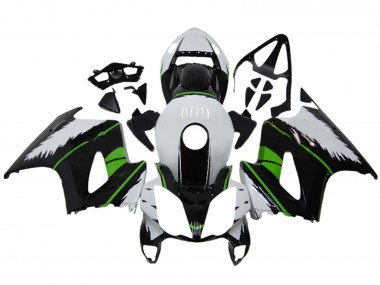 Best 2002-2013 Honda VFR 800 Motorcycle Fairings - White Green Glossy Black