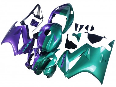 Best 2002-2013 Honda VFR 800 Motorcycle Fairings - Purple Green