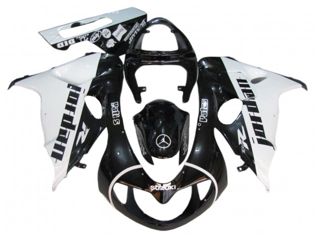 1998-2003 Suzuki TL1000R Motorcycle Fairings - Glossy Black White Jordan