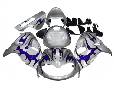Best 1998-2003 Suzuki TL1000R Motorcycle Fairings - Silver Blue