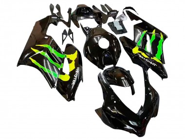 Best 2004-2005 Honda CBR1000RR Motorcycle Fairings - Glossy Black Yellow Green Monster