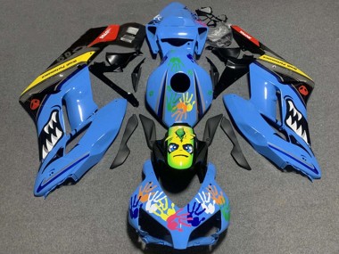 Best 2004-2005 Honda CBR1000RR Motorcycle Fairing - Blue Yellow Black Red Shark