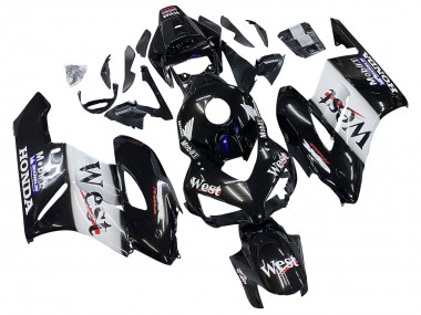 Best 2004-2005 Honda CBR1000RR Motorcycle Fairings - Glossy Black White West
