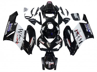 Best 2004-2005 Honda CBR1000RR Motorcycle Fairings - Glossy Black White West