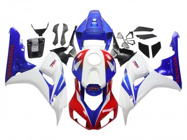 Best 2006-2007 Honda CBR1000RR Motorcycle Fairing - White Red Blue HRC