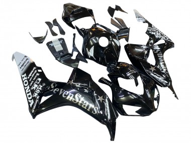 Best 2006-2007 Honda CBR1000RR Motorcycle Fairings - Glossy Black Gold SevenStars