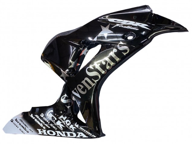 2006-2007 Honda CBR1000RR Motorcycle Fairings - Glossy Black Gold SevenStars