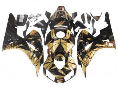 Best 2006-2007 Honda CBR1000RR Motorcycle Fairings - Gold Glossy Black