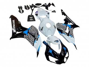 Best 2006-2007 Honda CBR1000RR Motorcycle Fairing - White Blue Glossy Black
