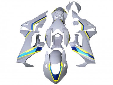 Best 2017-2023 Honda CBR1000RR Motorcycle Fairings - White Blue Yellow