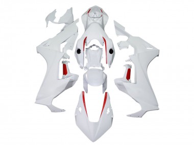 Best 2017-2023 Honda CBR1000RR Motorcycle Fairings - White with Red Line