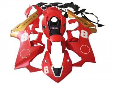 Best 2017-2023 Honda CBR1000RR Motorcycle Fairings - Red Gold Black HRC 8