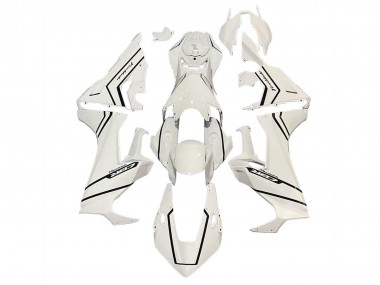Best 2017-2023 Honda CBR1000RR Motorcycle Fairings - White with Black Stripe Fireblade