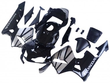 Best 2003-2004 Honda CBR600RR Motorcycle Fairings - Silver Glossy Black