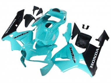 Best 2003-2004 Honda CBR600RR Motorcycle Fairings - Light Blue Black