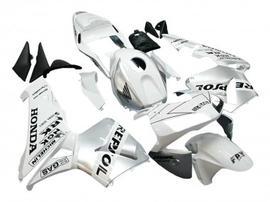 Best 2003-2004 Honda CBR600RR Motorcycle Fairings - White Silver Black Repsol