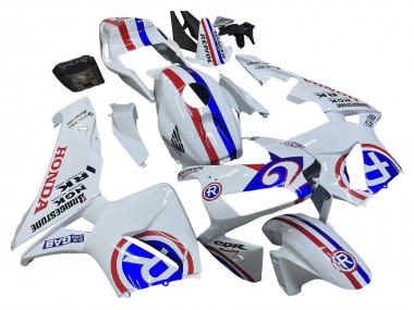 Best 2003-2004 Honda CBR600RR Motorcycle Fairings - White Red Blue