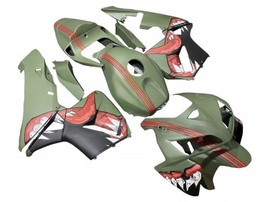 Best 2005-2006 Honda CBR600RR Motorcycle Fairings - Green Red Shark
