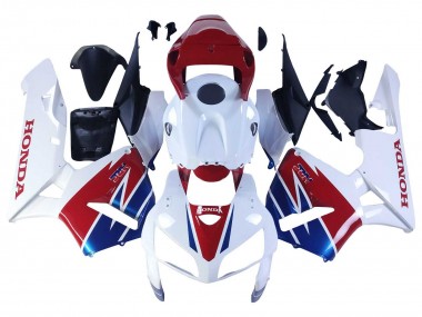 Best 2005-2006 Honda CBR600RR Motorcycle Fairing - White Red Blue HRC