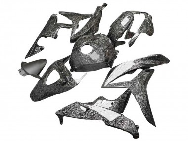 Best 2007-2008 Honda CBR600RR Motorcycle Fairings - Black Forged Carbon Fiber