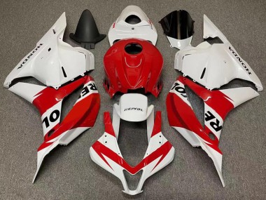 Best 2007-2008 Honda CBR600RR Motorcycle Fairings - White Red Repsol