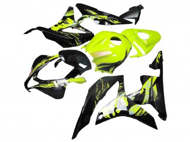 Best 2007-2008 Honda CBR600RR Motorcycle Fairings - Yellow Glossy Black