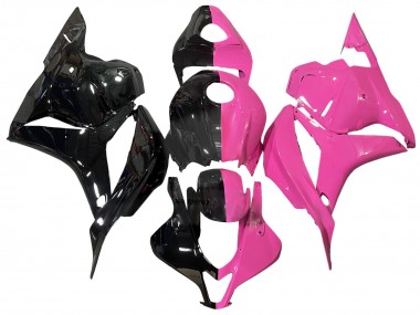 Best 2009-2012 Honda CBR600RR Motorcycle Fairings - Pink Glossy Black Split