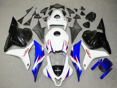 Best 2009-2012 Honda CBR600RR Bike Fairings - White Blue Glossy Black