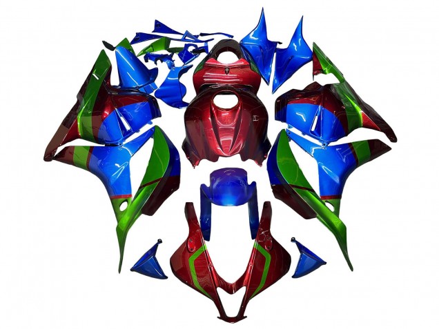 2009-2012 Honda CBR600RR Motorcycle Fairings - Blue Red Green