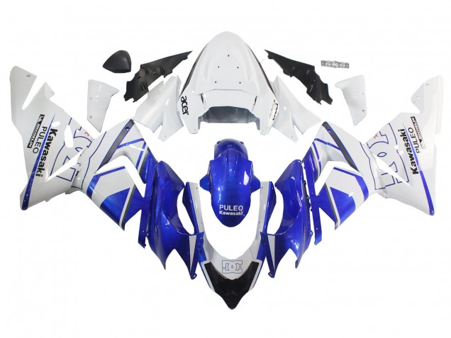 2004-2005 Kawasaki ZX10R Motorcycle Fairing - Black White