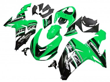 Best 2006-2007 Kawasaki ZX10R Motorcycle Fairing Kits - Green White Black