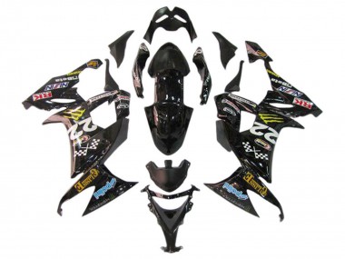 Best 2006-2007 Kawasaki ZX10R Motorcycle Fairings - Glossy Black Red Blue Yellow Monster